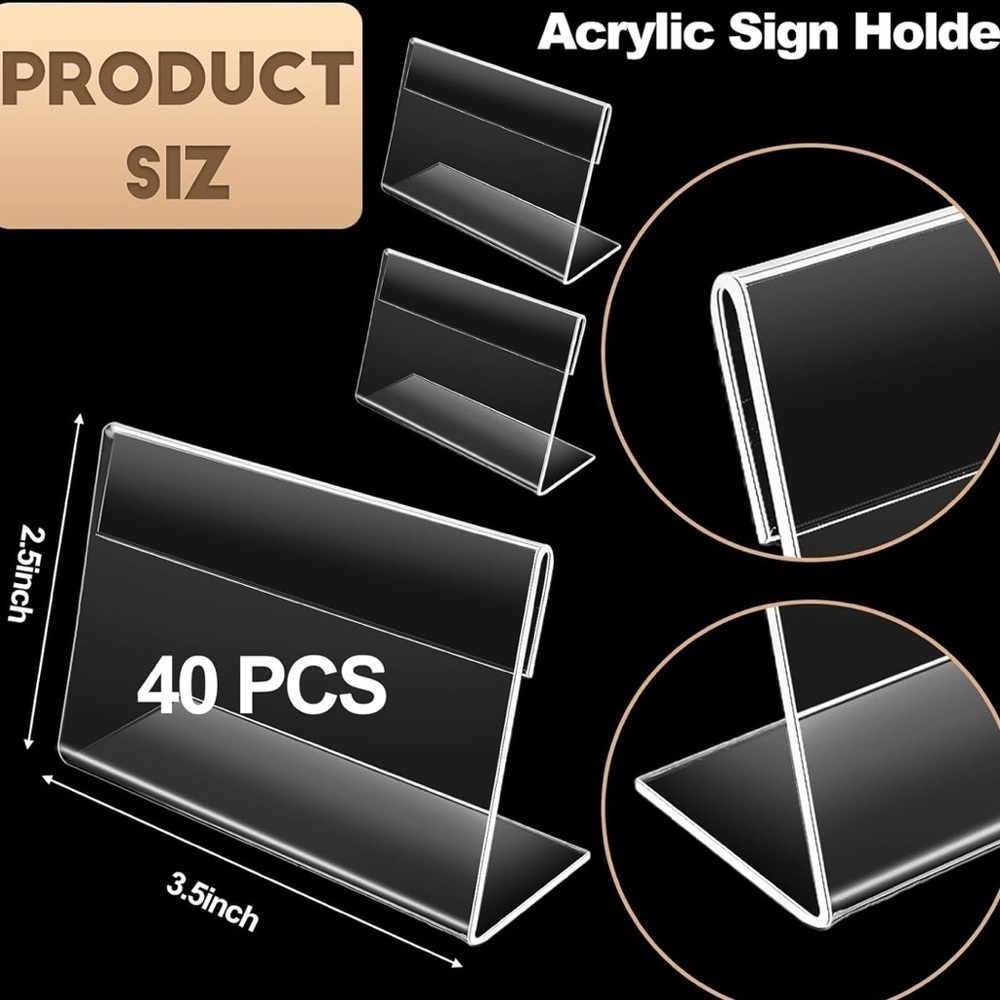 Acrylic Sign Holder Set(032) - Picture 2 of 3